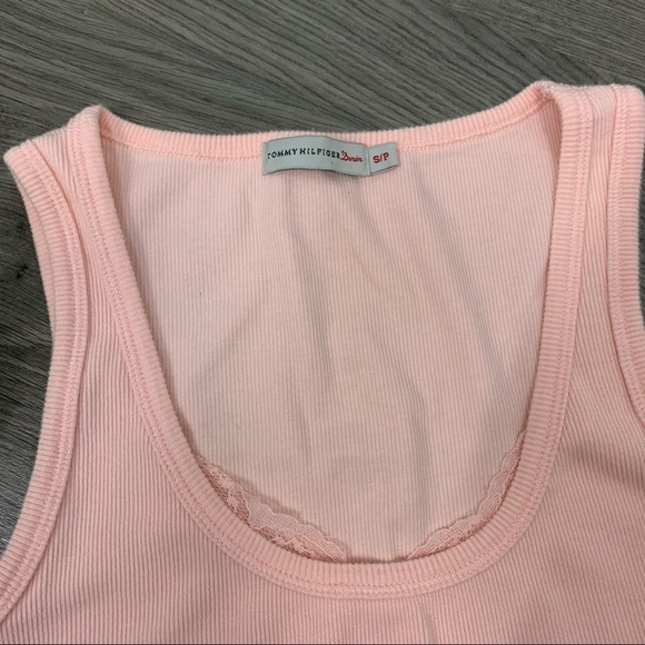 Tommy Hilfiger Pink ribbed tank top - Picture 2 of 5